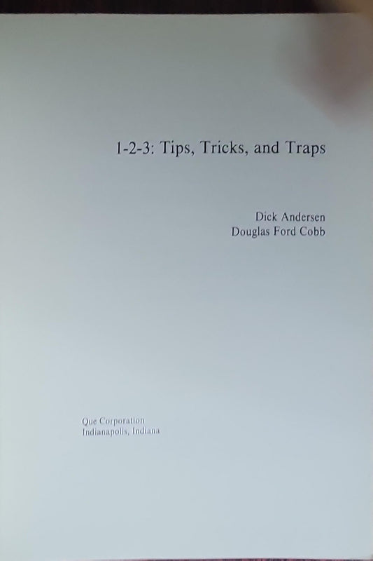 1-2-3: Tips, Tricks, and Traps