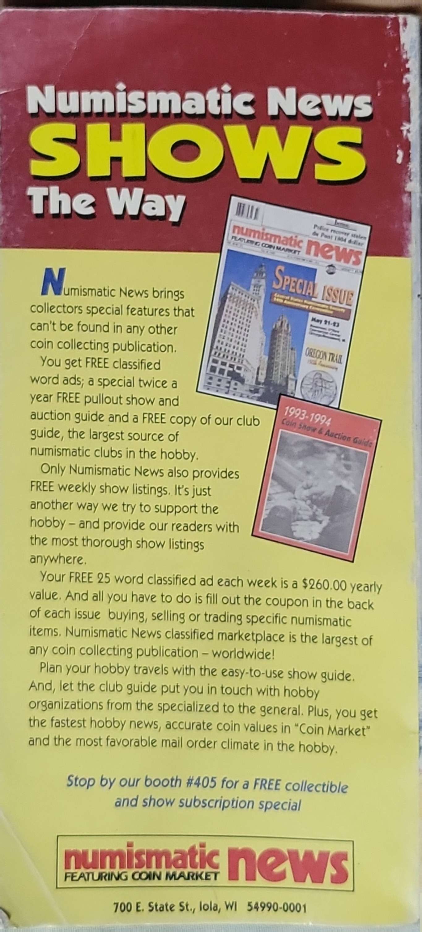 AmericANA Coin Show — A World's Fair of Money (Official Program): Official Program; ANA 102nd Anniversary Convention
