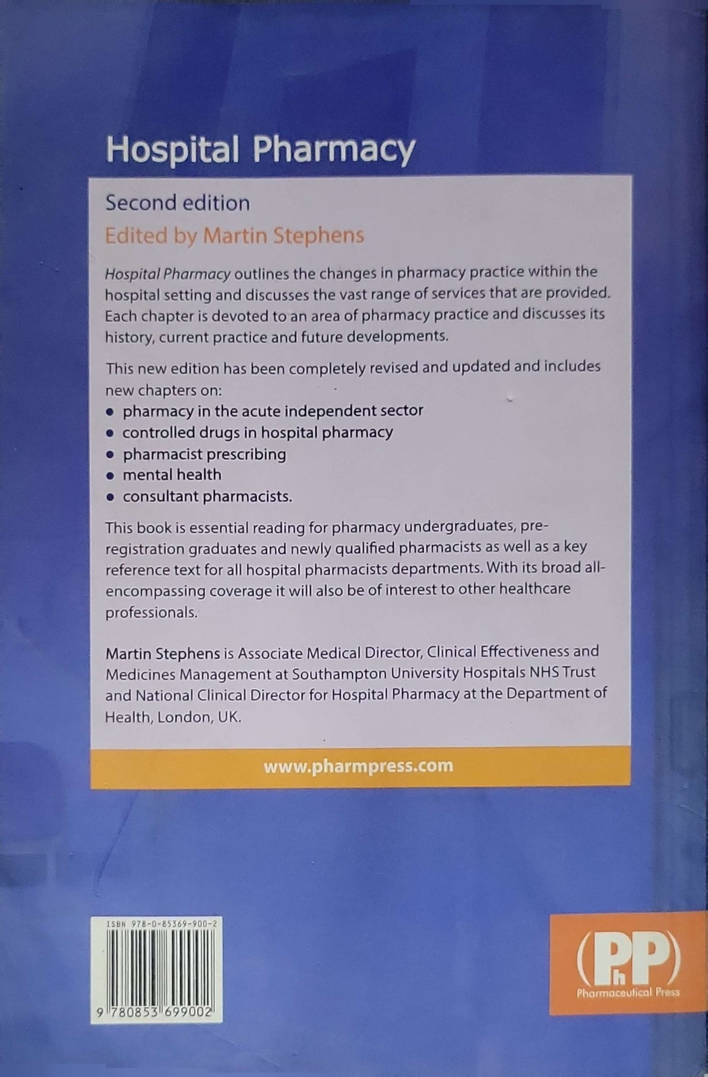 Hospital Pharmacy: Second edition By Martin Stephens
