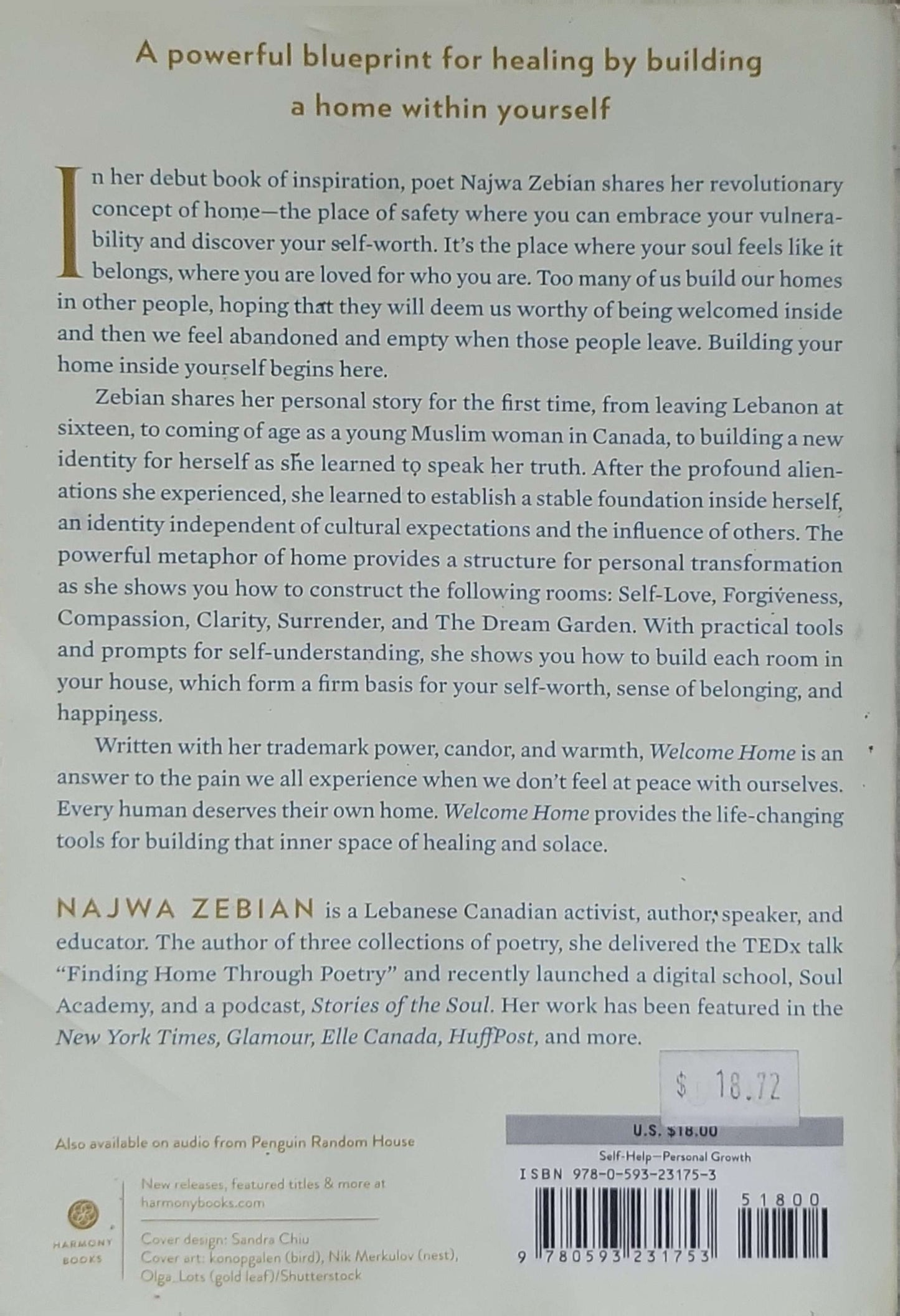 Welcome Home (2021): A Guide to Building a Home for Your Soul By Najwa Zebian