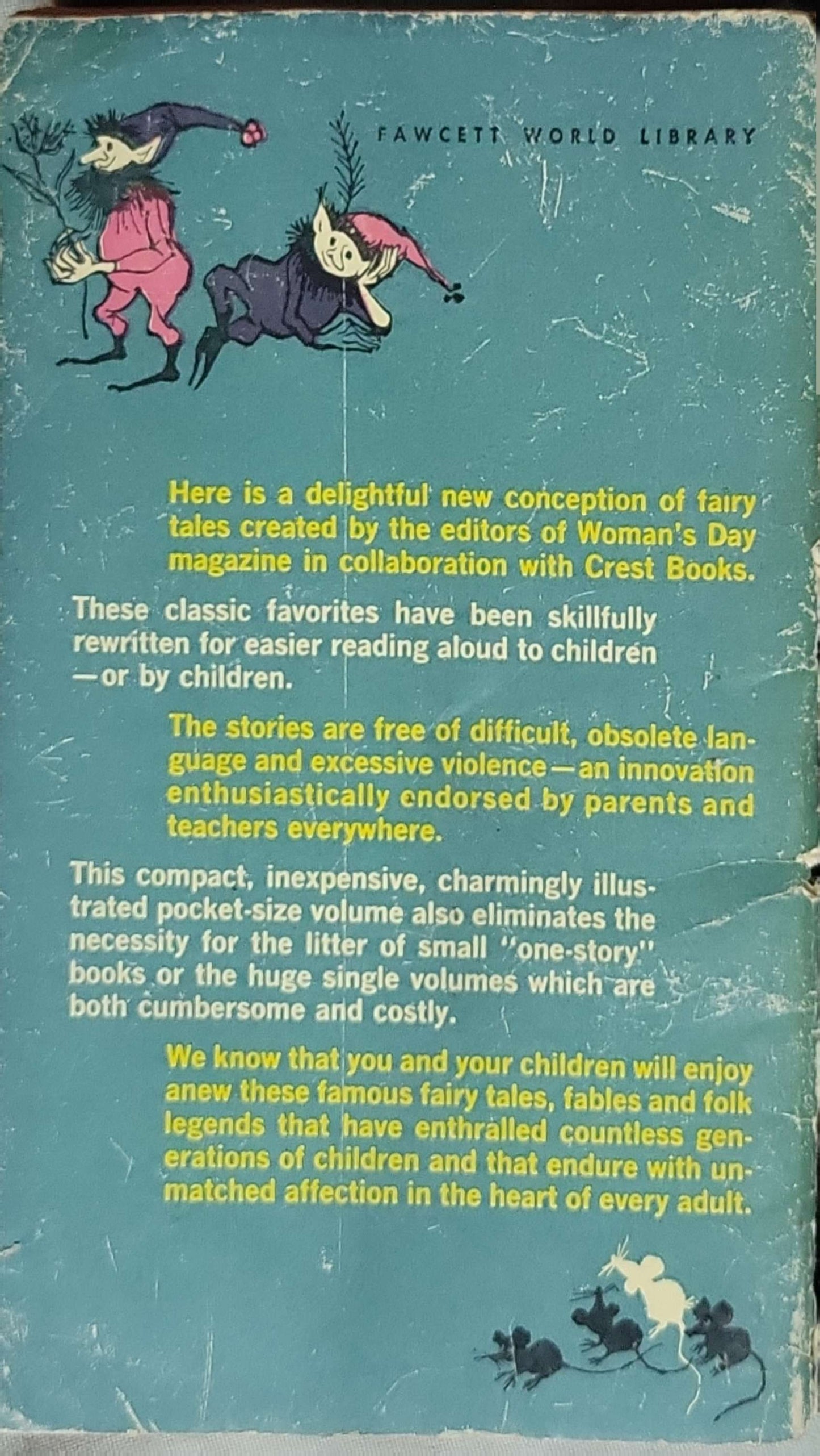 Treasure Book of Fairy Tales: Fawcett World Library / Crest Book S-324 (Woman's Day Magazine presents) By Ann McGovern and Woman's Day Magazine (editorial credit) and Dr. Joyce Brothers (introduction) and Nola Langner (illustrations)