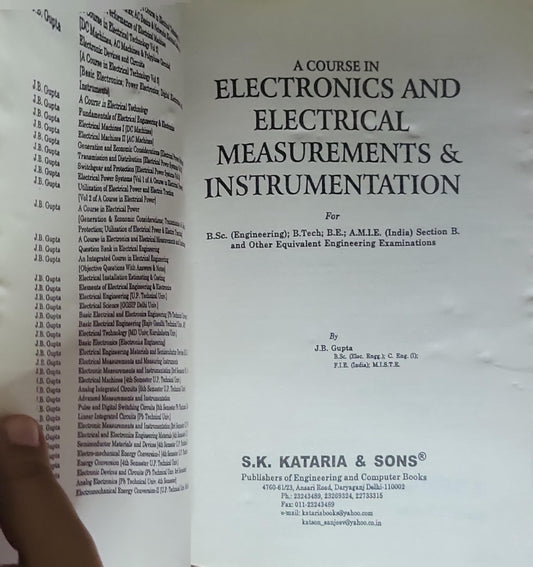 A Course in Electronics and Electrical Measurements and Instrumentation