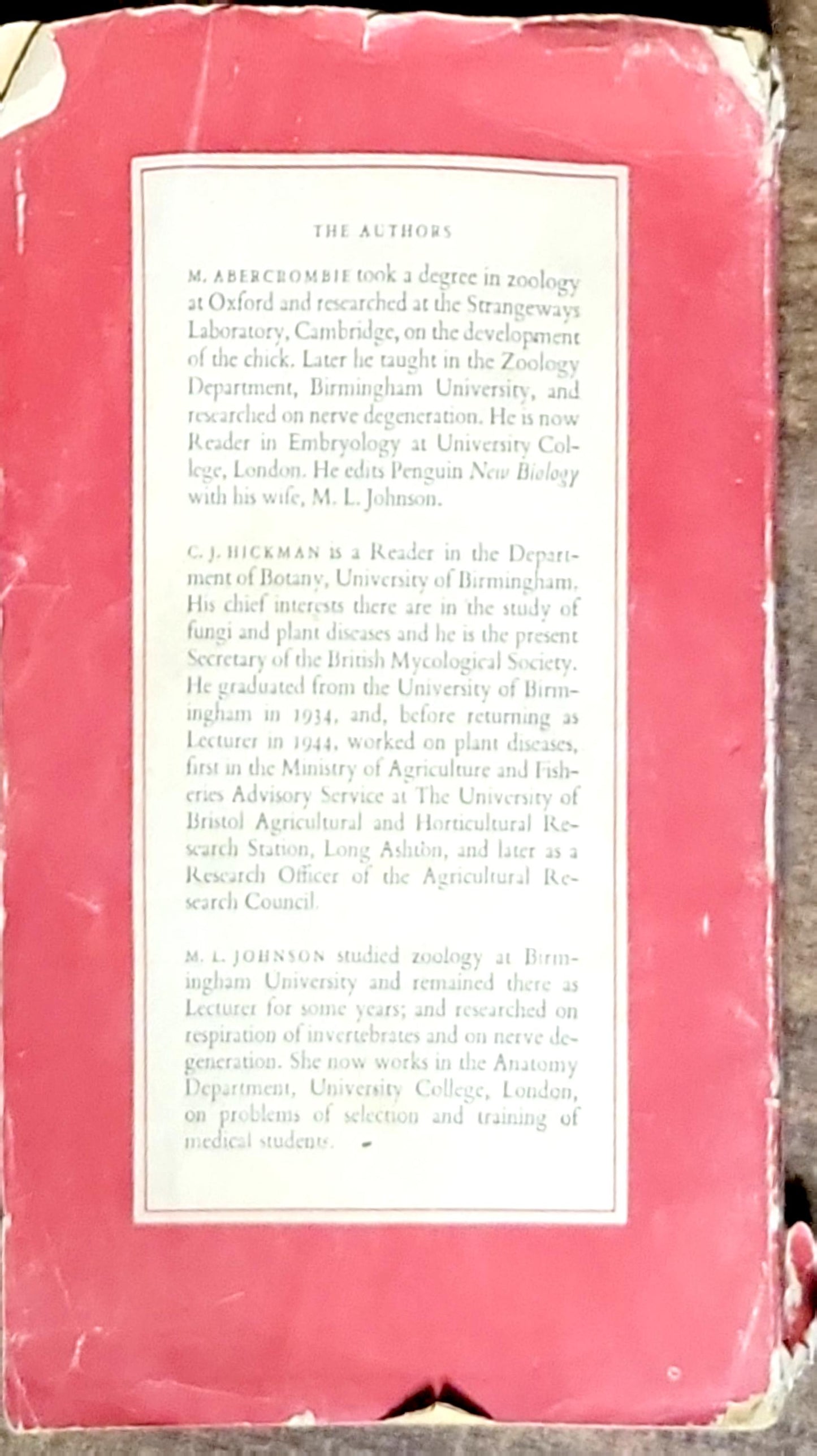 A Dictionary of Biology