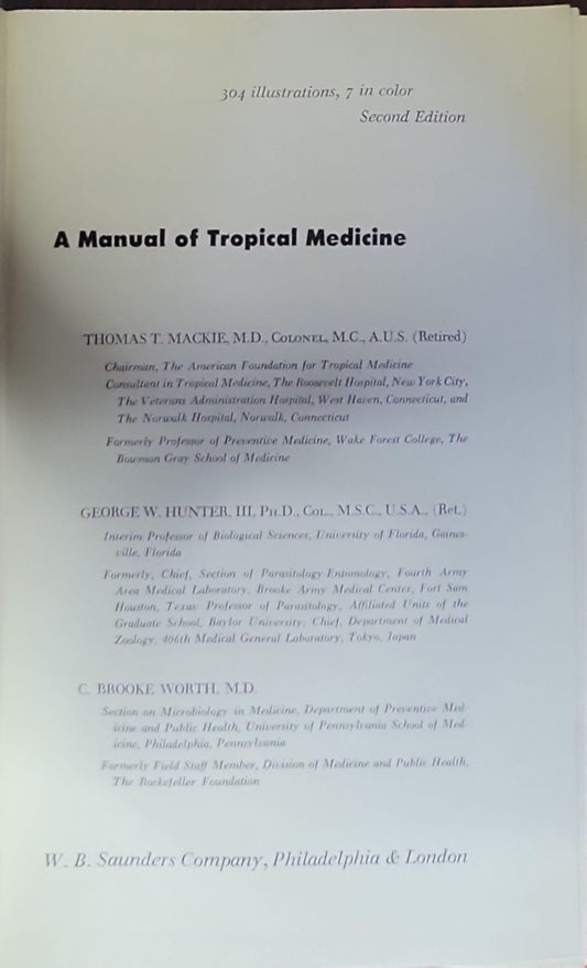A Manual of Tropical Medicine