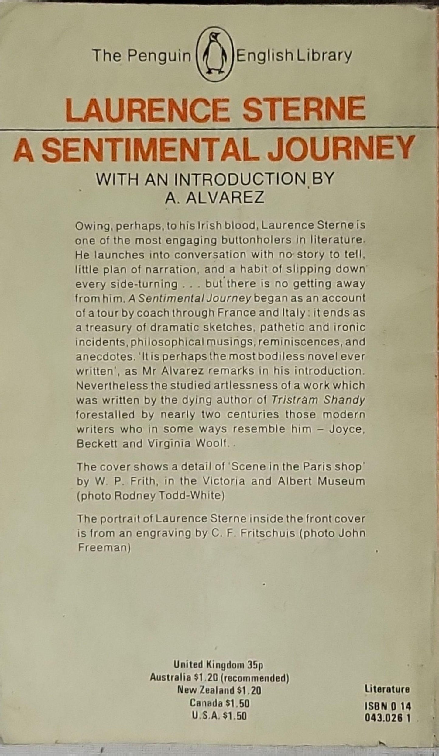 A Sentimental Journey Through France and Italy: Through France and Italy By Laurence Sterne