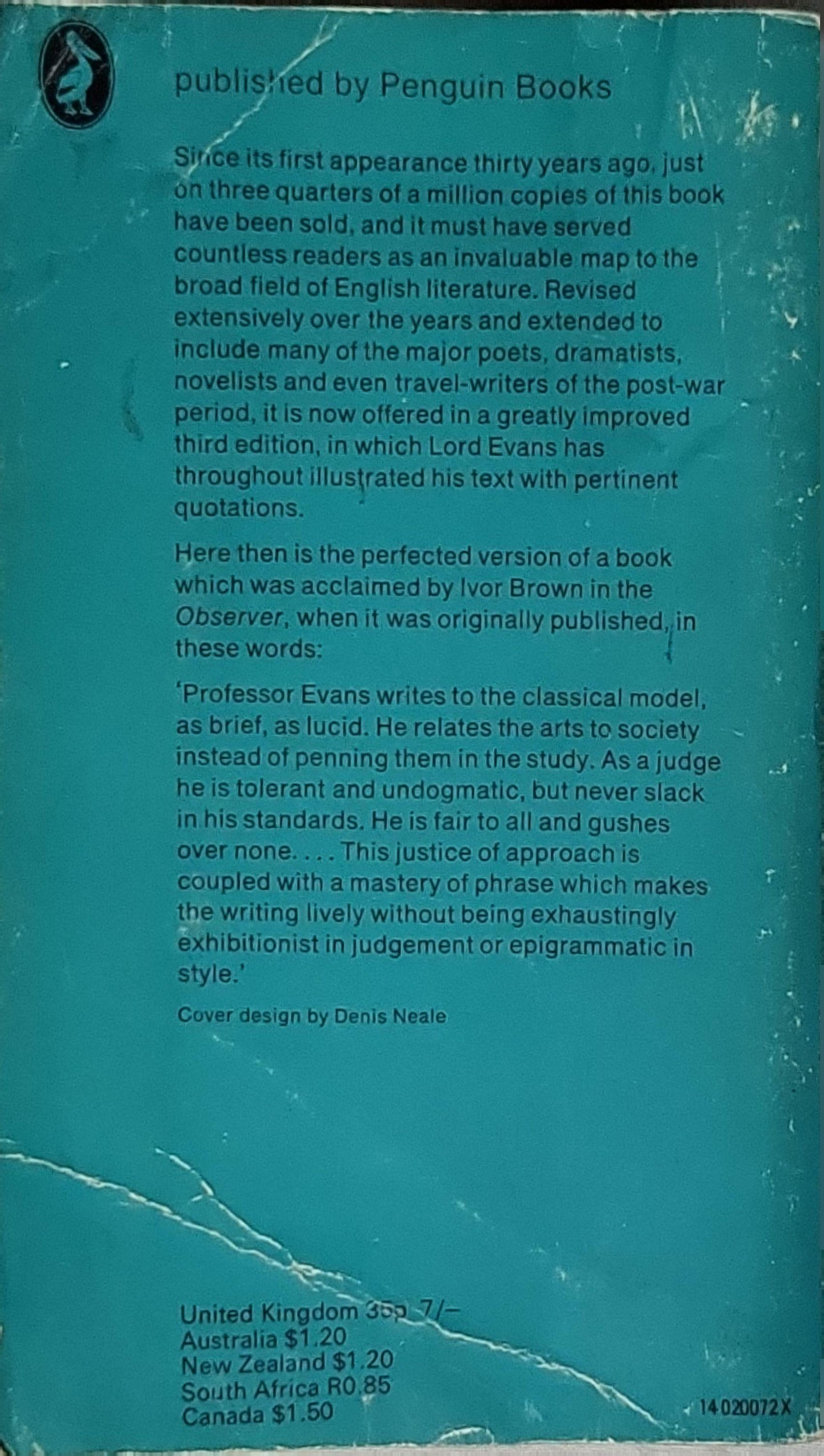 A Short History of English Literature By Ifor Evans