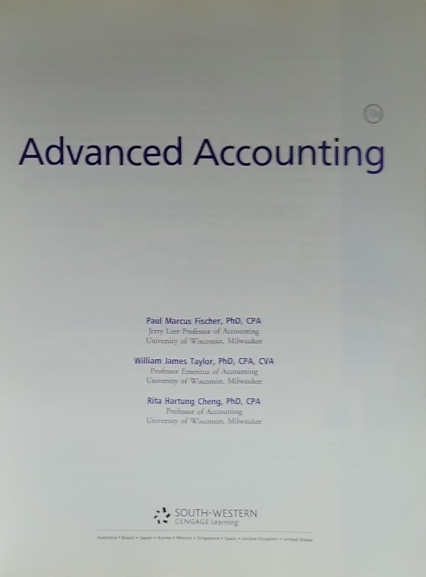 Advanced Accounting