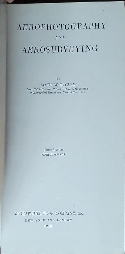 Aerophotography and Aerosurveying