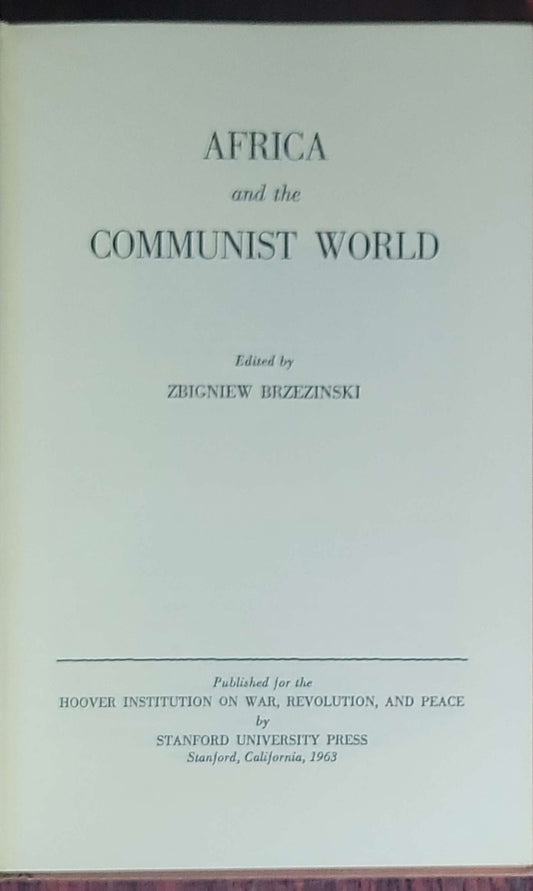 Africa and the Communist World