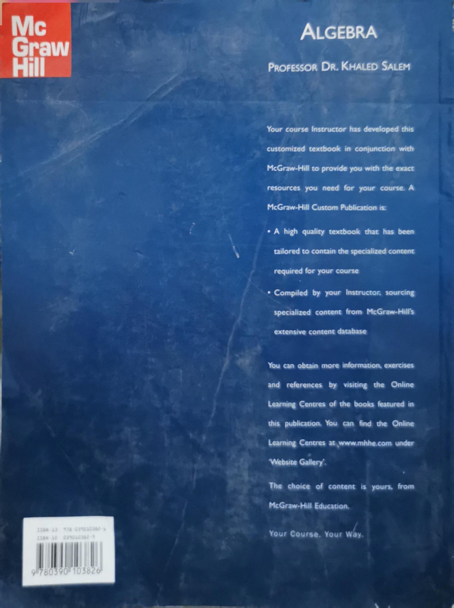 Algebra: Professor Dr. Khaled Salem, The British University in Egypt By Professor Dr. Khaled Salem