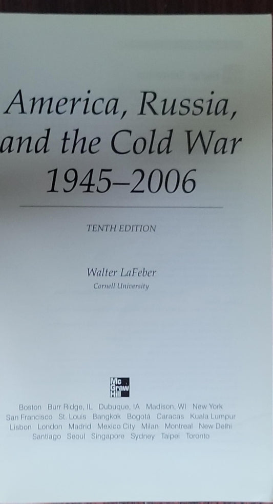 America, Russia, and the Cold War 1945-2006