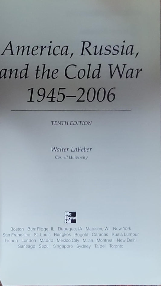 America, Russia, and the Cold War, 1945-2006