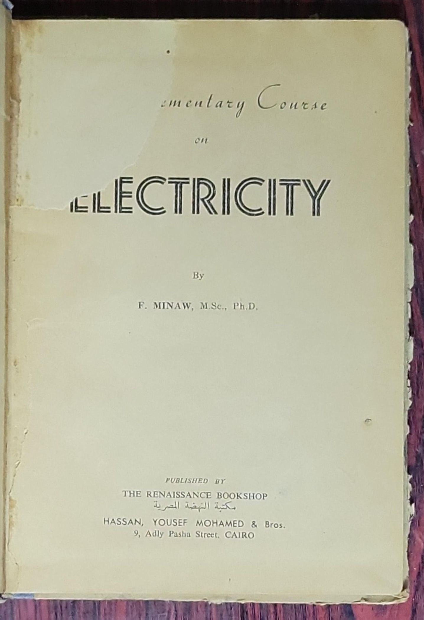 An Elementary Course on Electricity