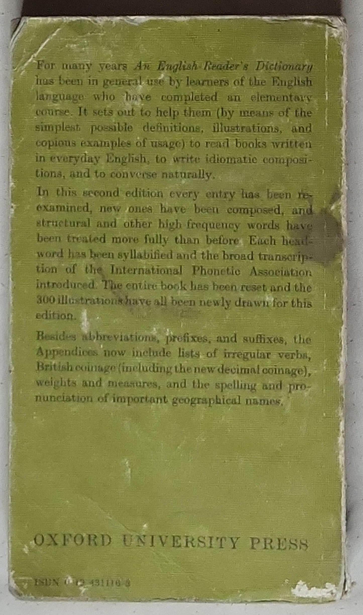 An English-Reader's Dictionary: 2nd Edition