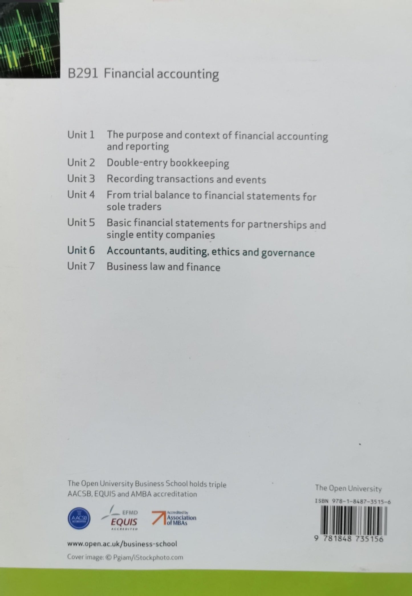 B291 Financial accounting By The Open University