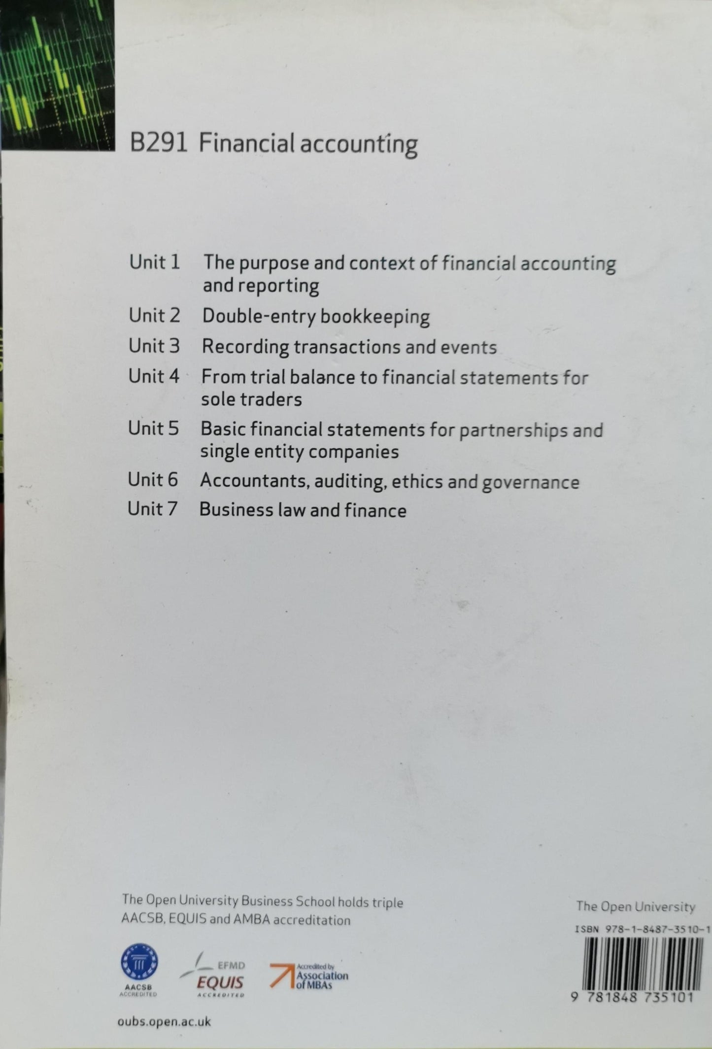 B291 Financial accounting: Unit 1 The purpose and context of financial accounting and reporting By The Open University