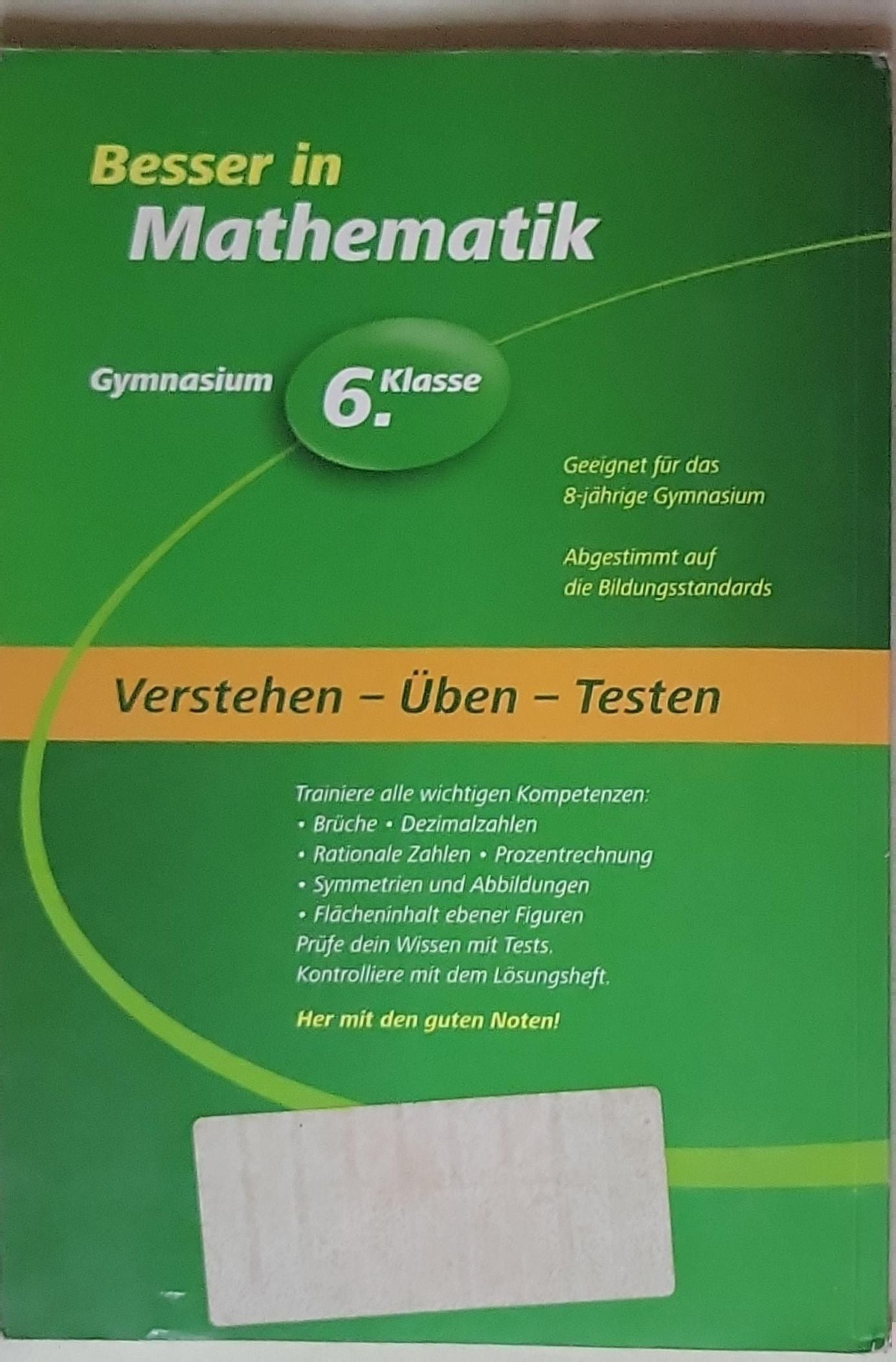 Besser in Mathematik: Gymnasium – Verstehen – Üben – Testen (6. Klasse)