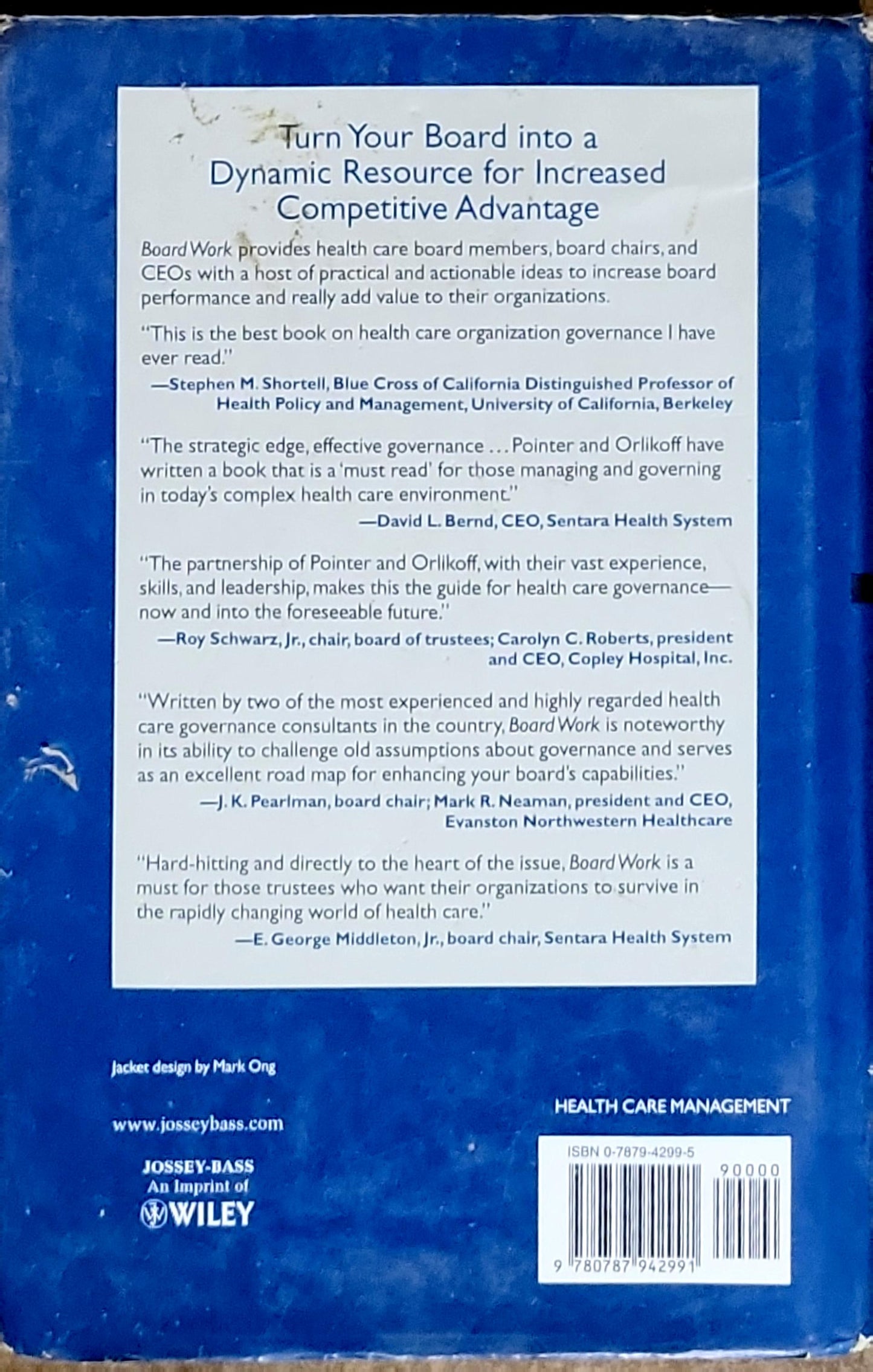 Board Work: Governing Health Care Organizations