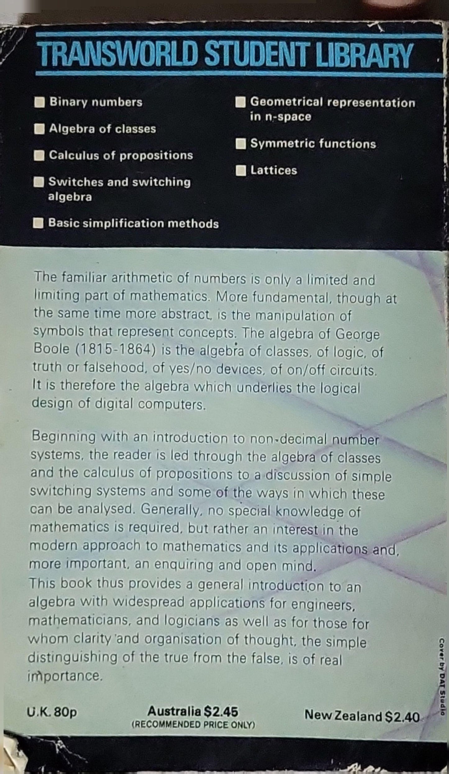 Boolean Algebra By Graham Flegg