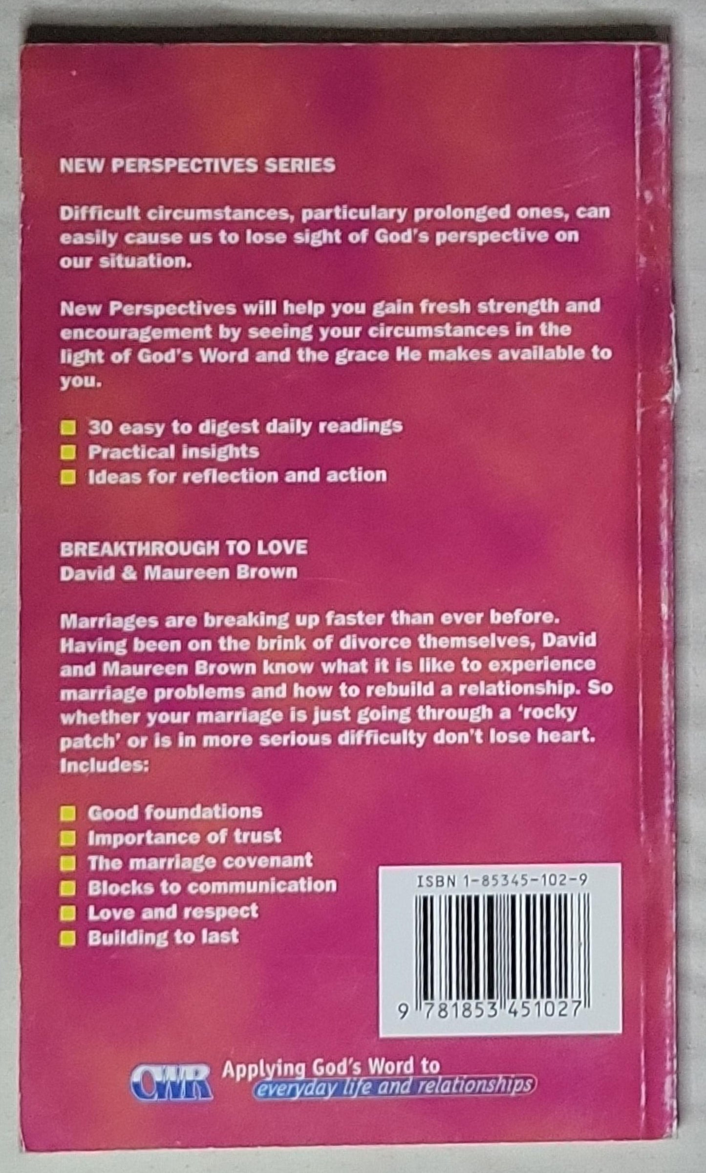 breakthrough to LOVE: Building a Better Marriage