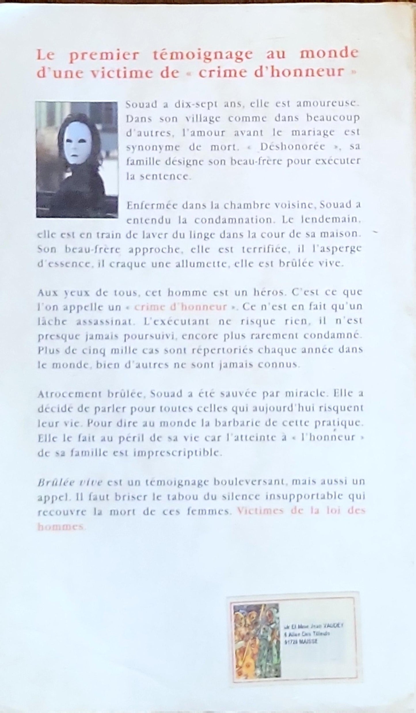 Brûlée vive