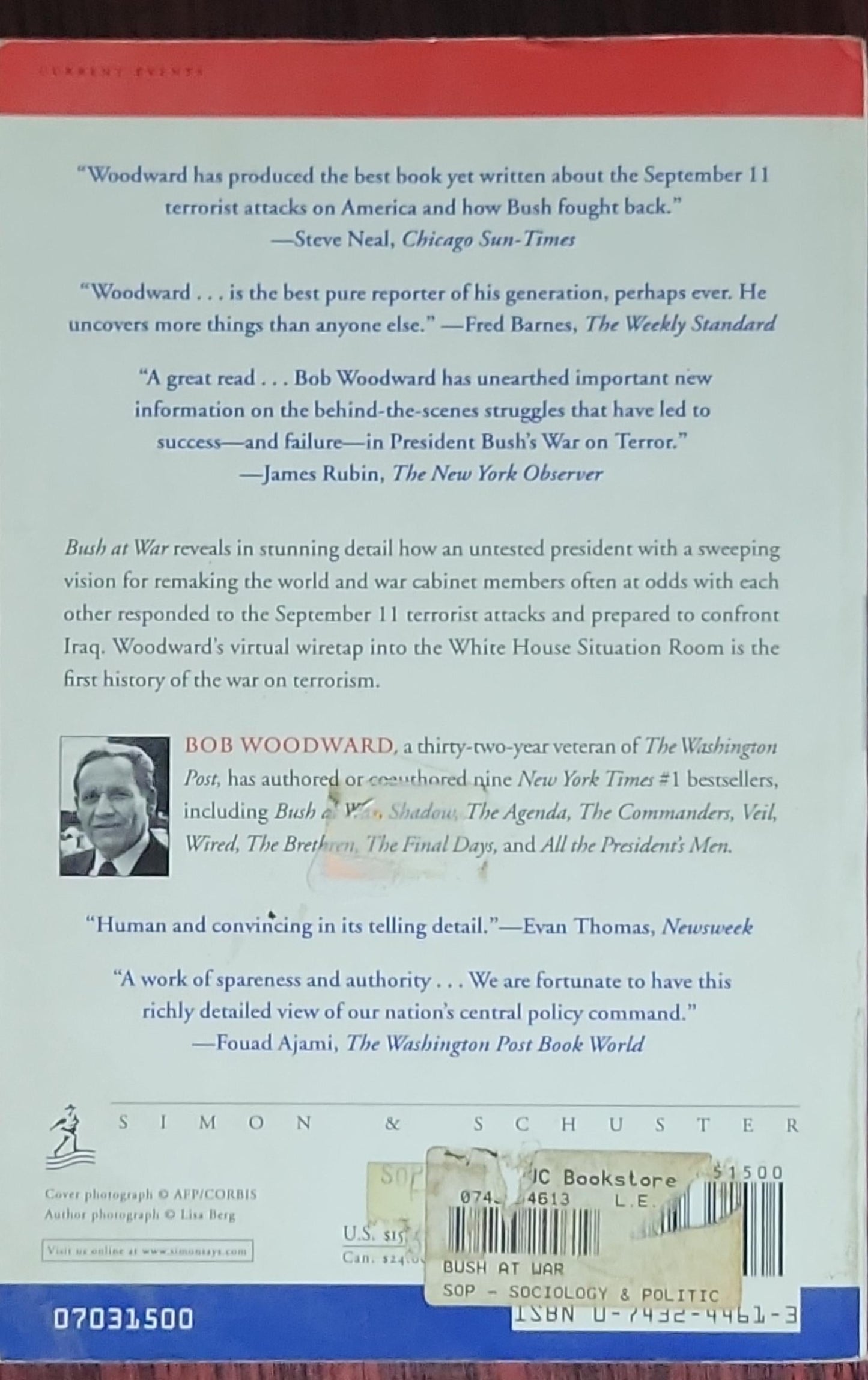 Bush at War: With an Update on the War with Iraq