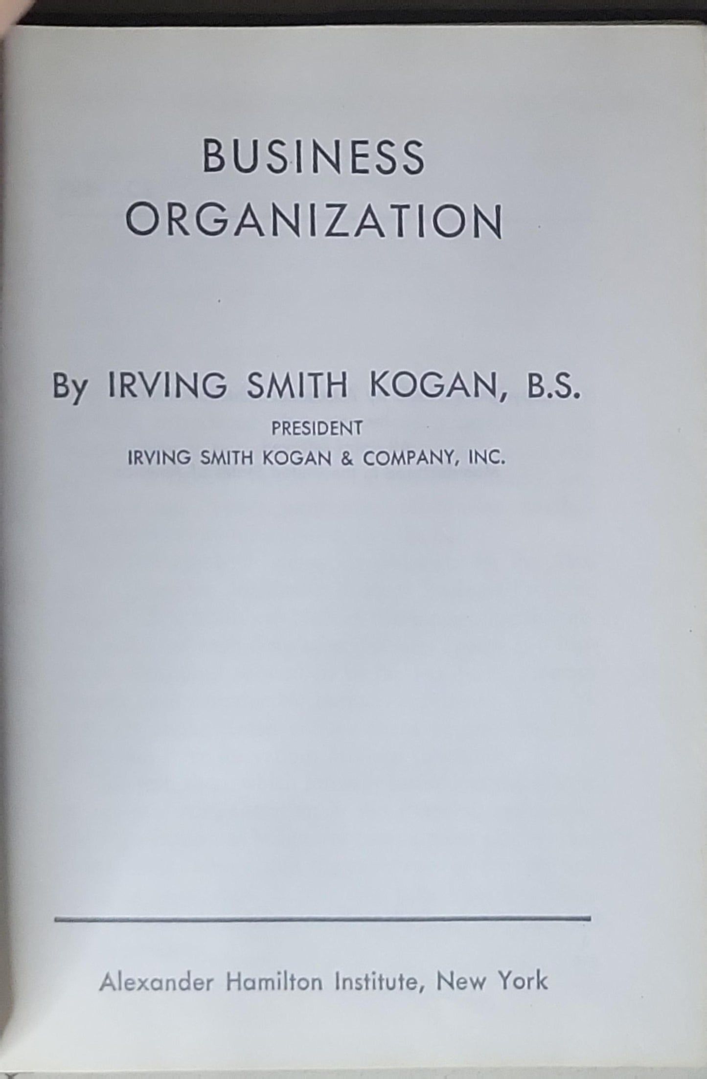 Business Organization