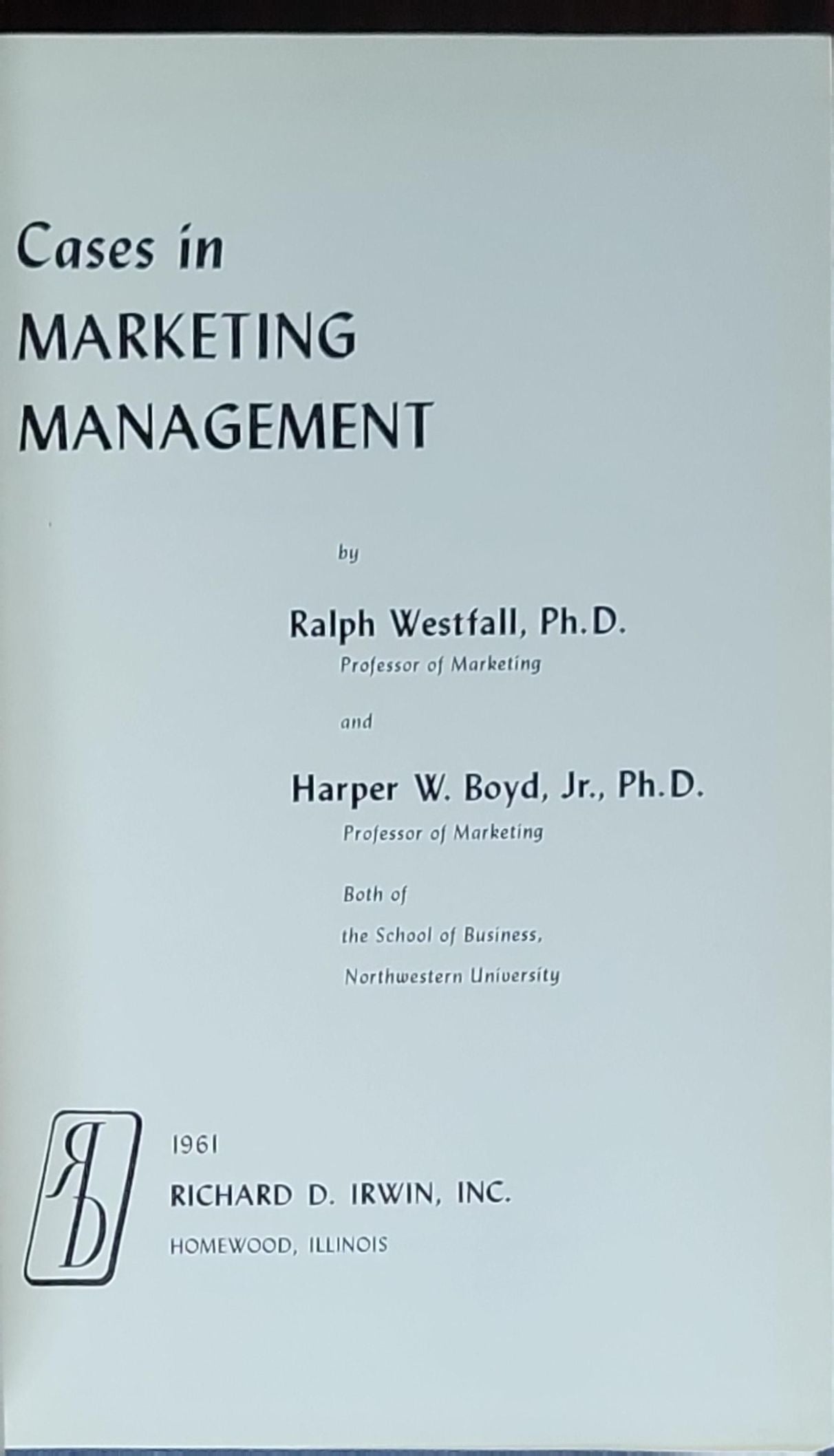 Cases in Marketing Management