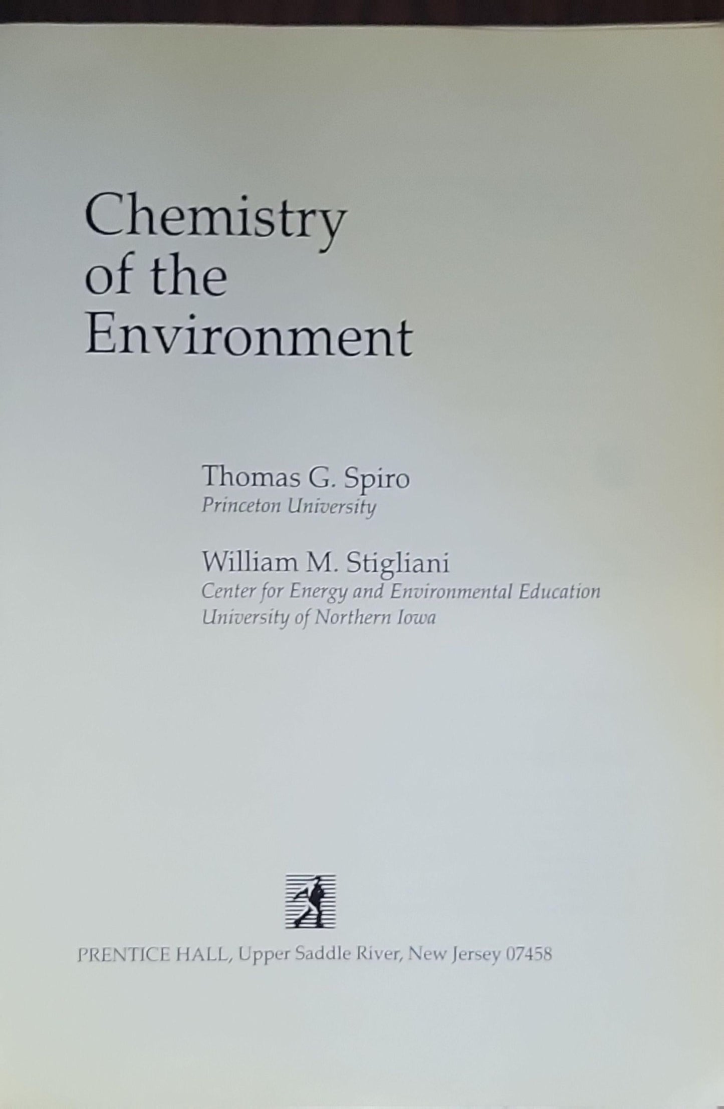 Chemistry of the Environment