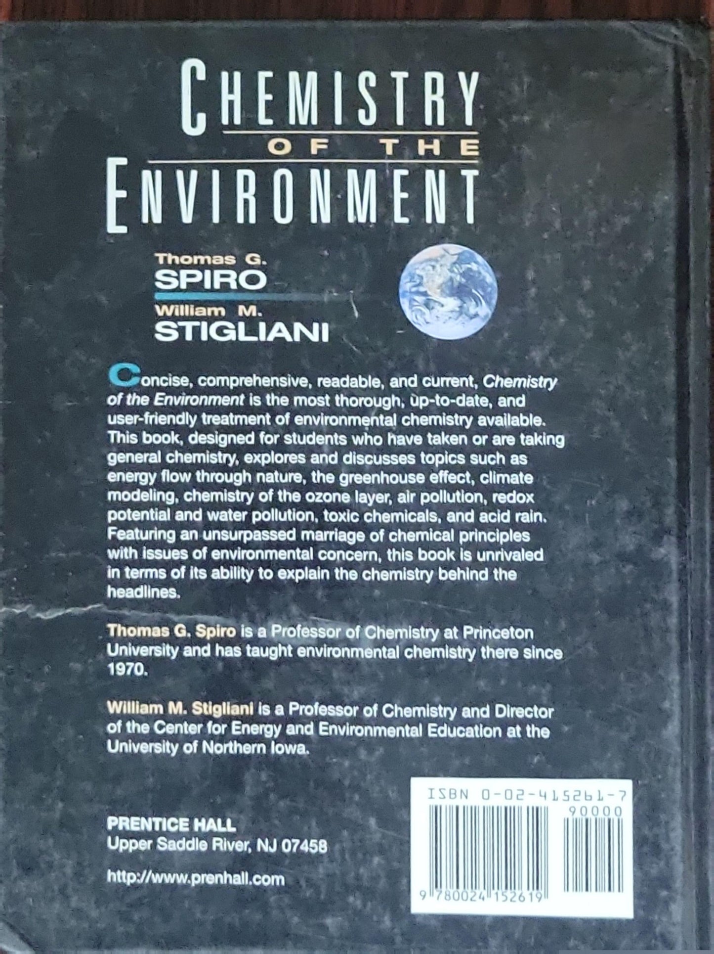 Chemistry of the Environment