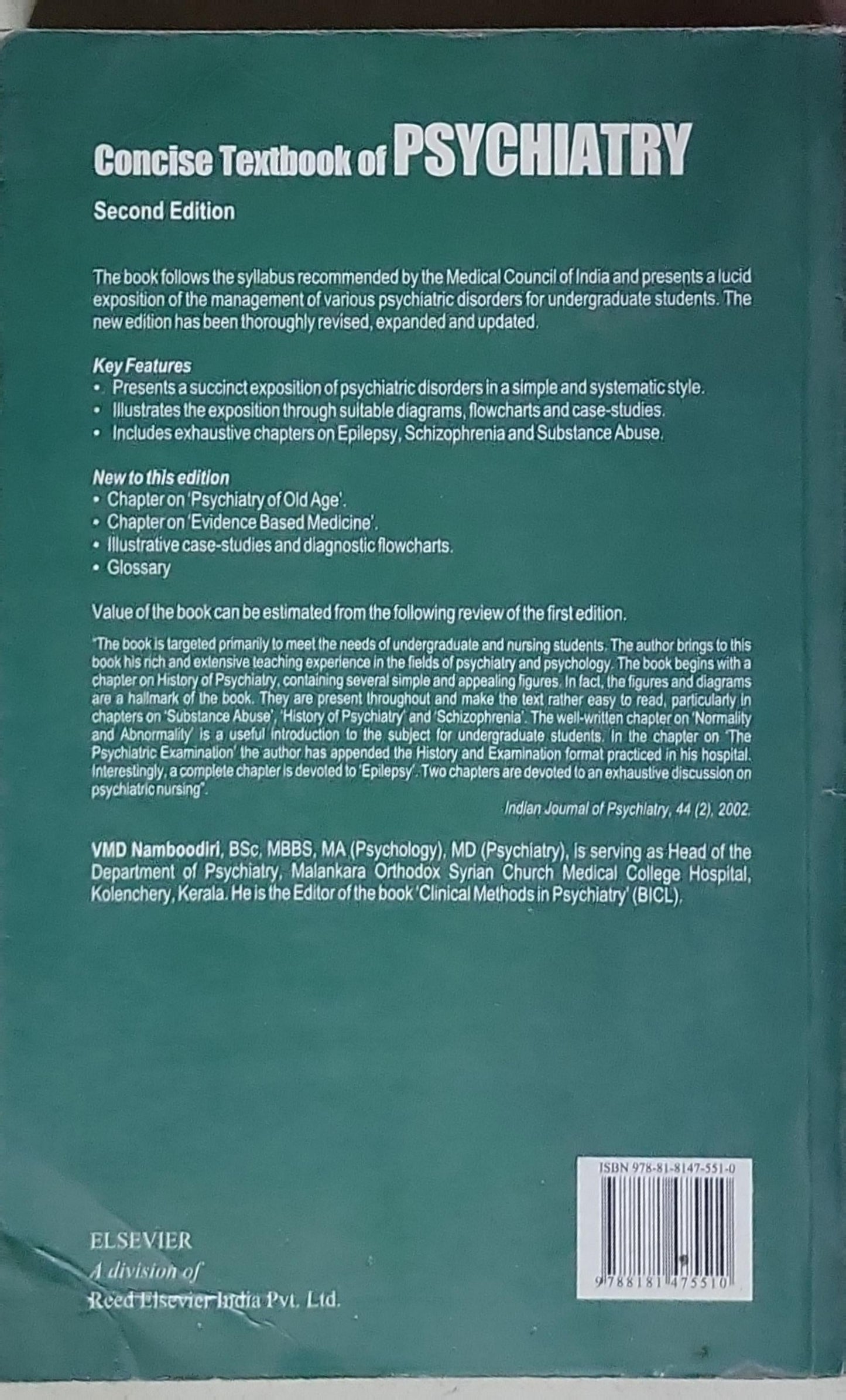 Concise Textbook of Psychiatry: Second Edition