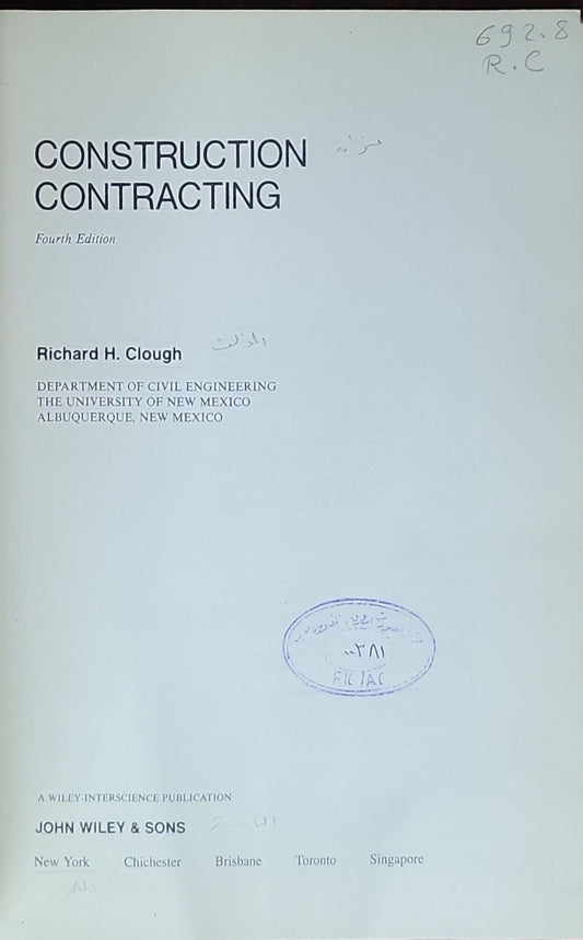 Construction Contracting: Fourth Edition