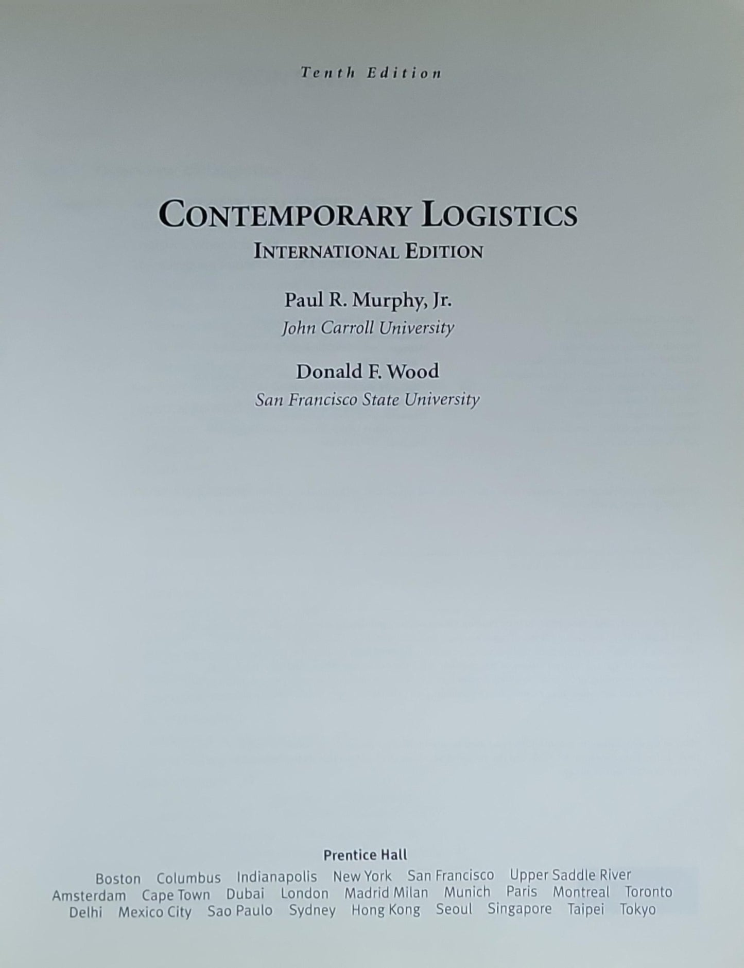 Contemporary Logistics: International Edition