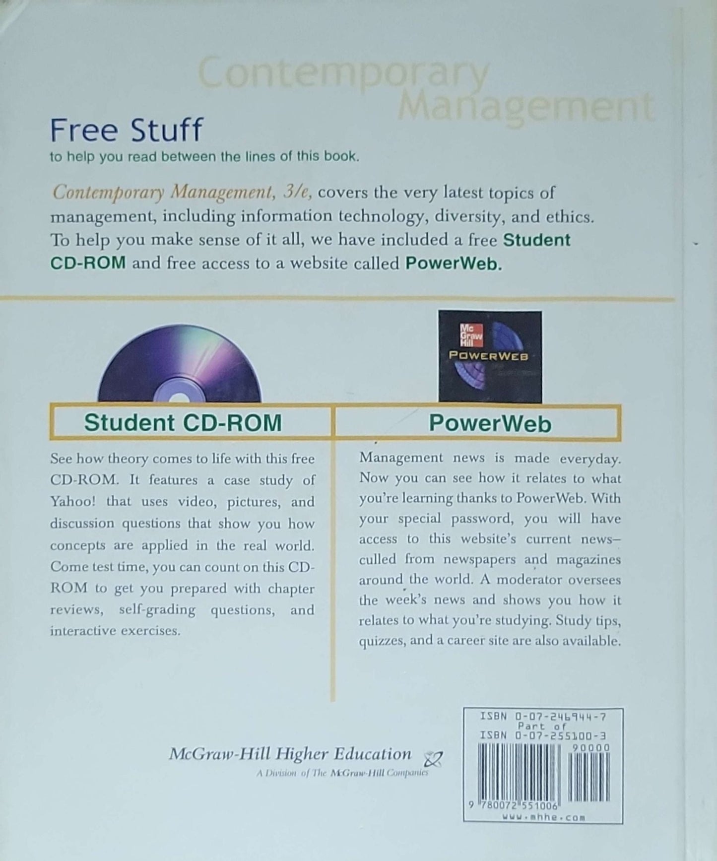 Contemporary Management: Third Edition