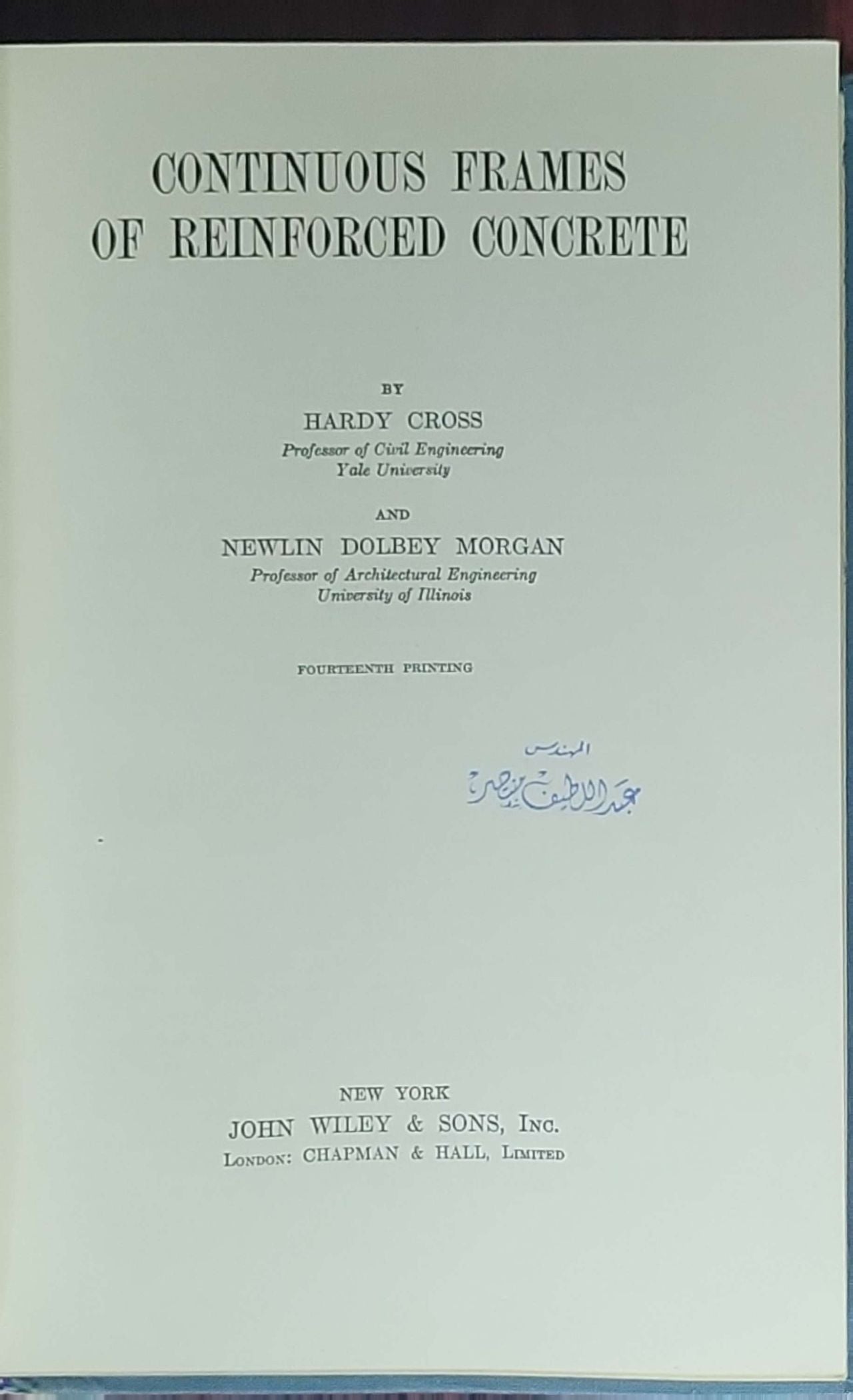 Continuous Frames of Reinforced Concrete: (Fourteenth Printing)