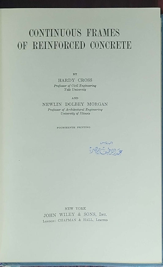 Continuous Frames of Reinforced Concrete: (Fourteenth Printing)