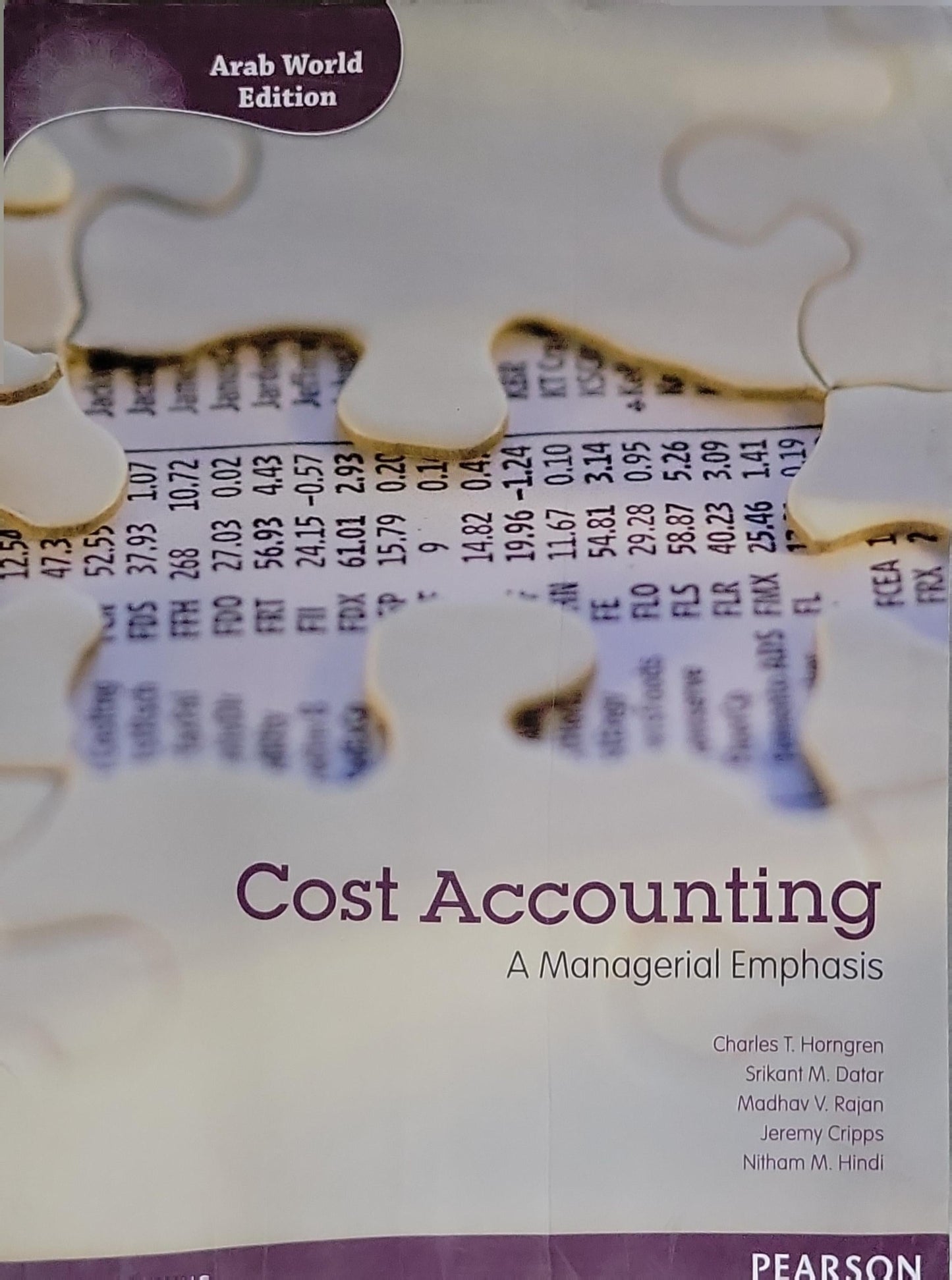 Cost Accounting: A Managerial Emphasis: Arab World Edition