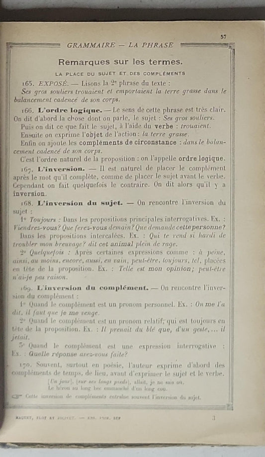 Cours de langue française: Cours moyen et supérieur. Grammaire et exercices - Analyse - Vocabulaire - Composition française