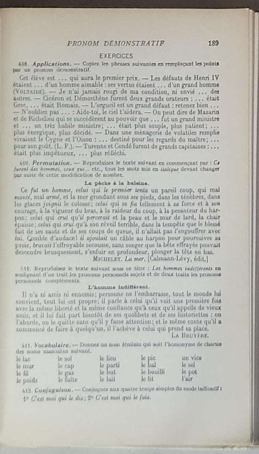 Cours de Langue Française: Premier cycle