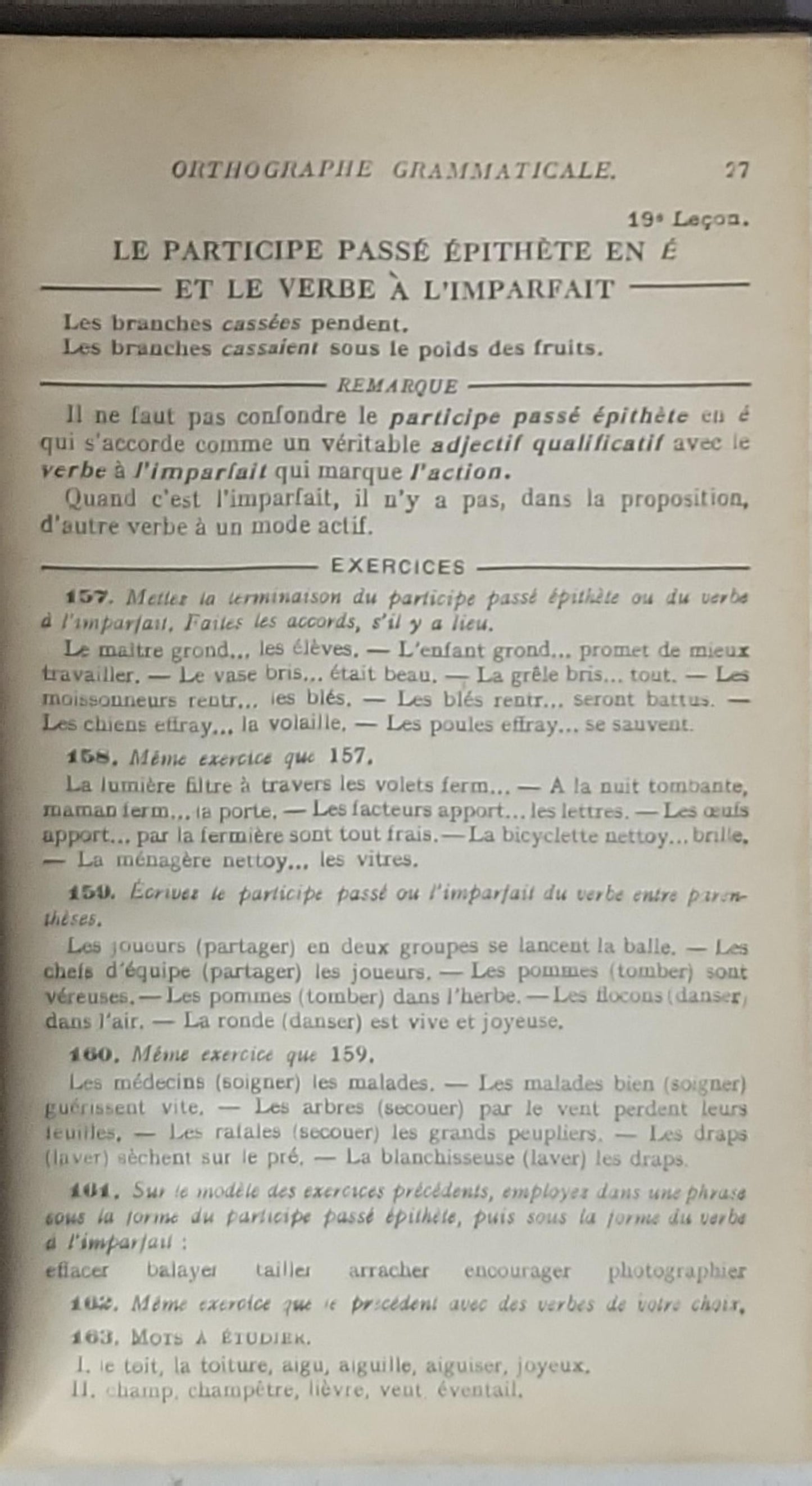 COURS D'ORTHOGRAPHIE: par E. et M. Bled – cours élémentaire et moyen