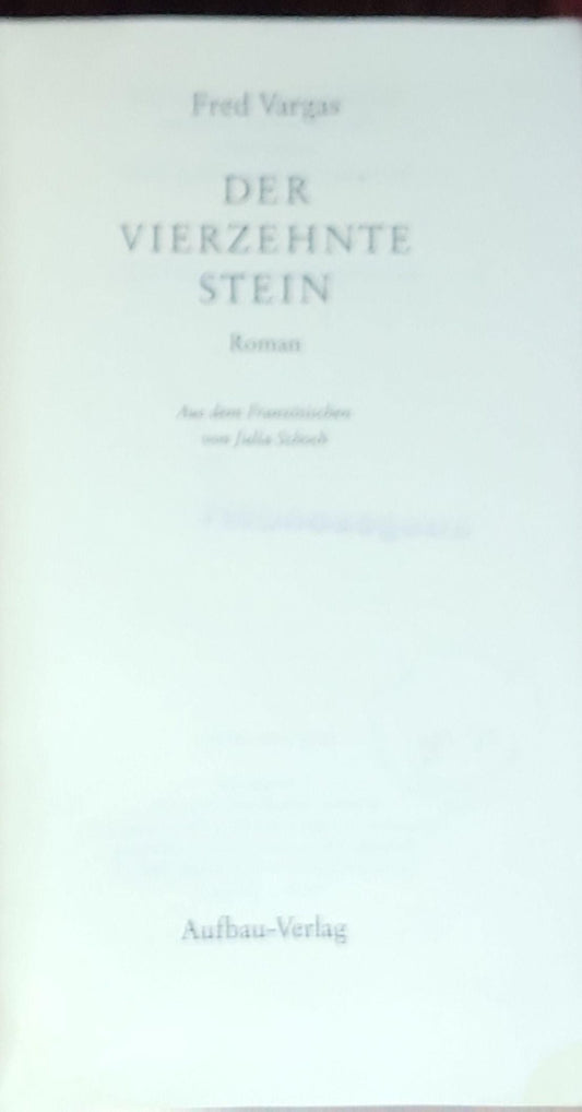 Der vierzehnte Stein: Kommissar Adamsberg ermittelt (Aufbau Taschenbuch Verlag, 2. Auflage)