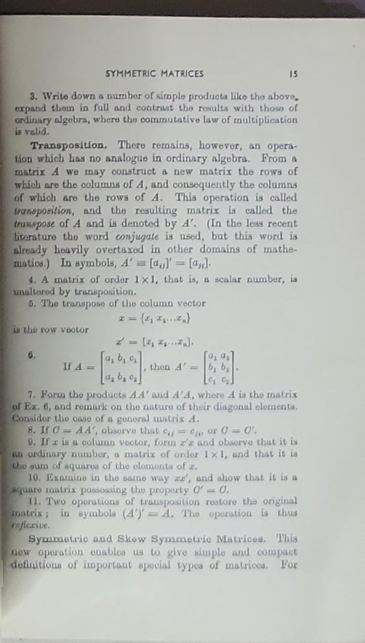 Determinants and Matrices