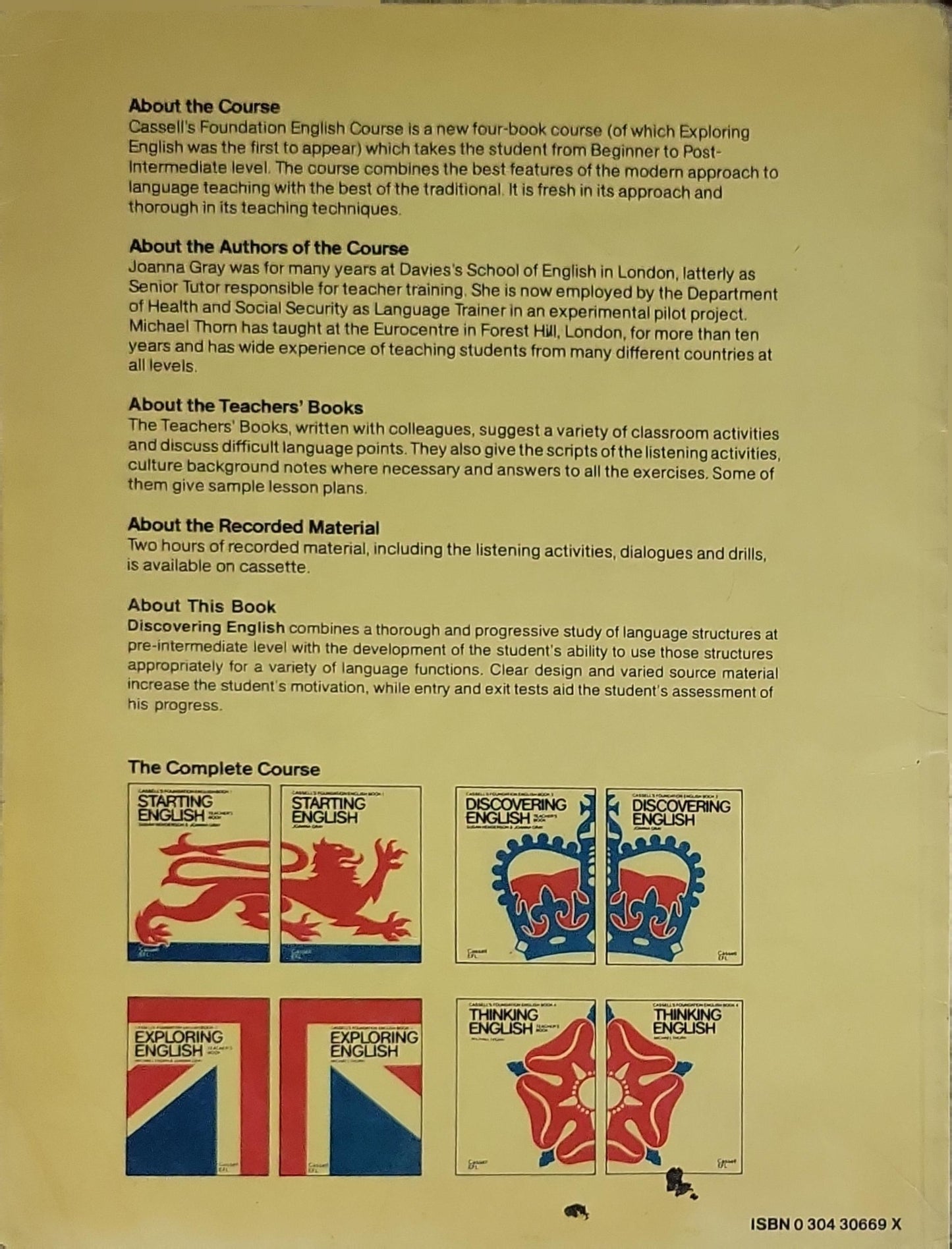 Discovering English: Cassell's Foundation English Book 2 By Joanna Gray