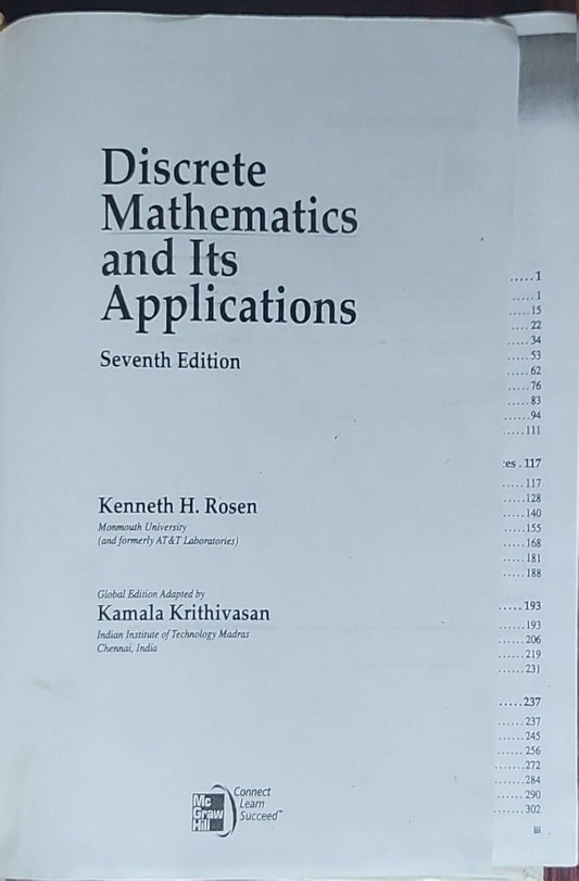 Discrete Mathematics and Its Applications: Global Edition, 7/e (Seventh Edition)