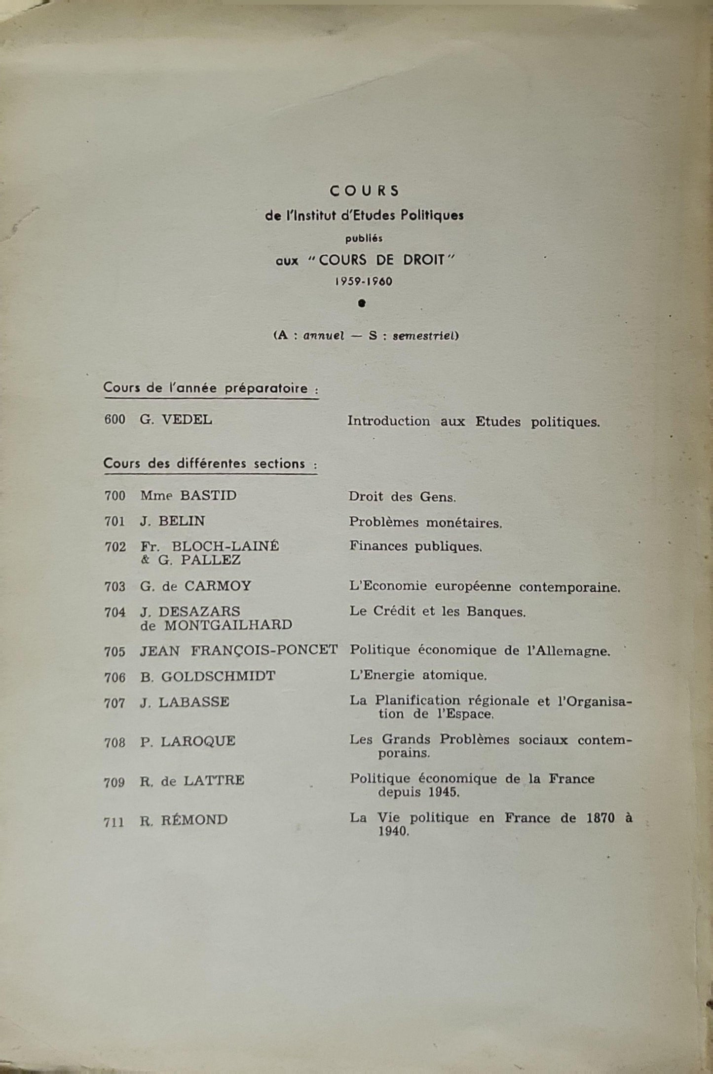 DROIT DES GENS: Le droit des crises internationales By Madame Paul Bastid
