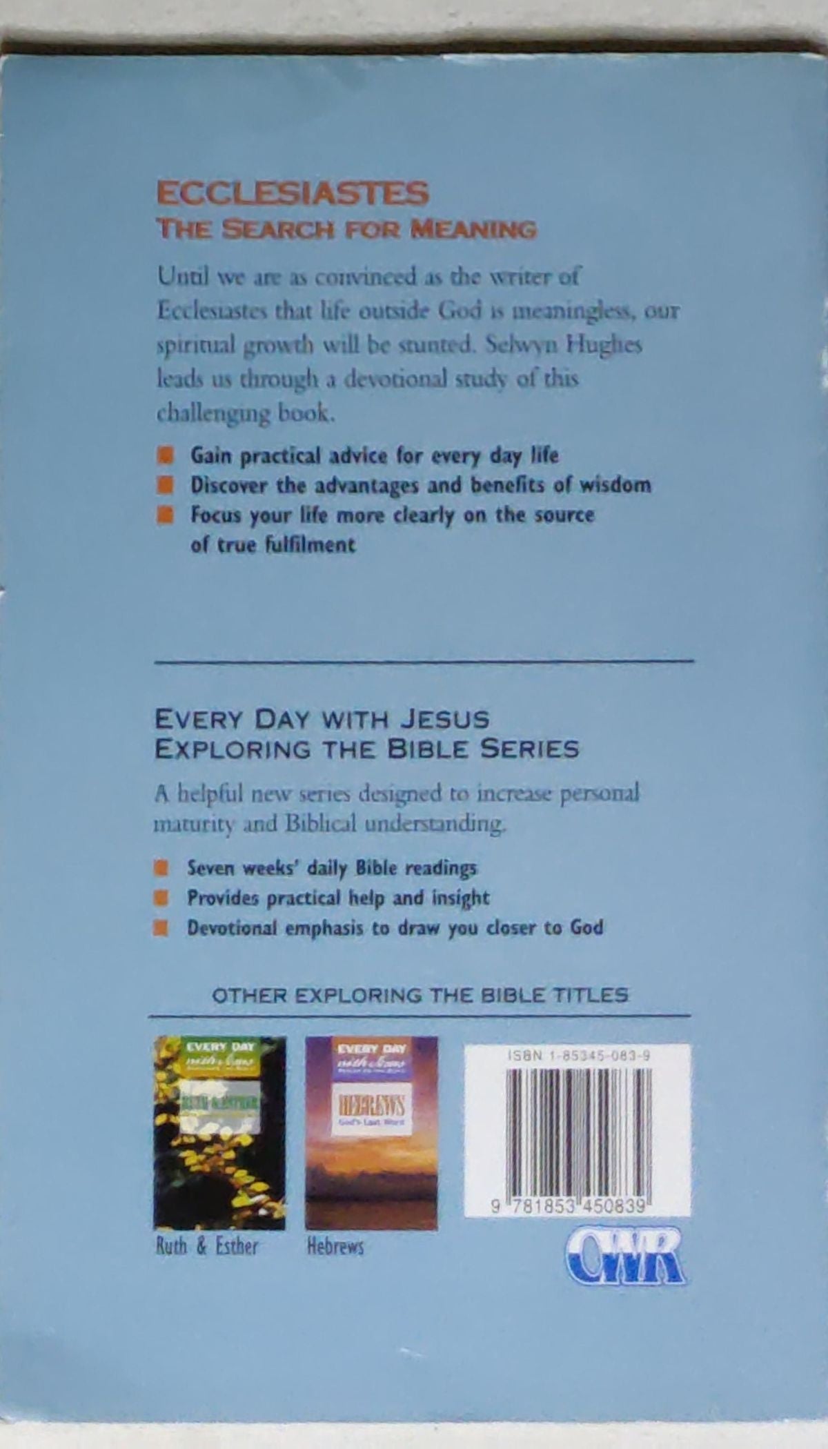 Ecclesiastes: The Search for Meaning: The Search for Meaning