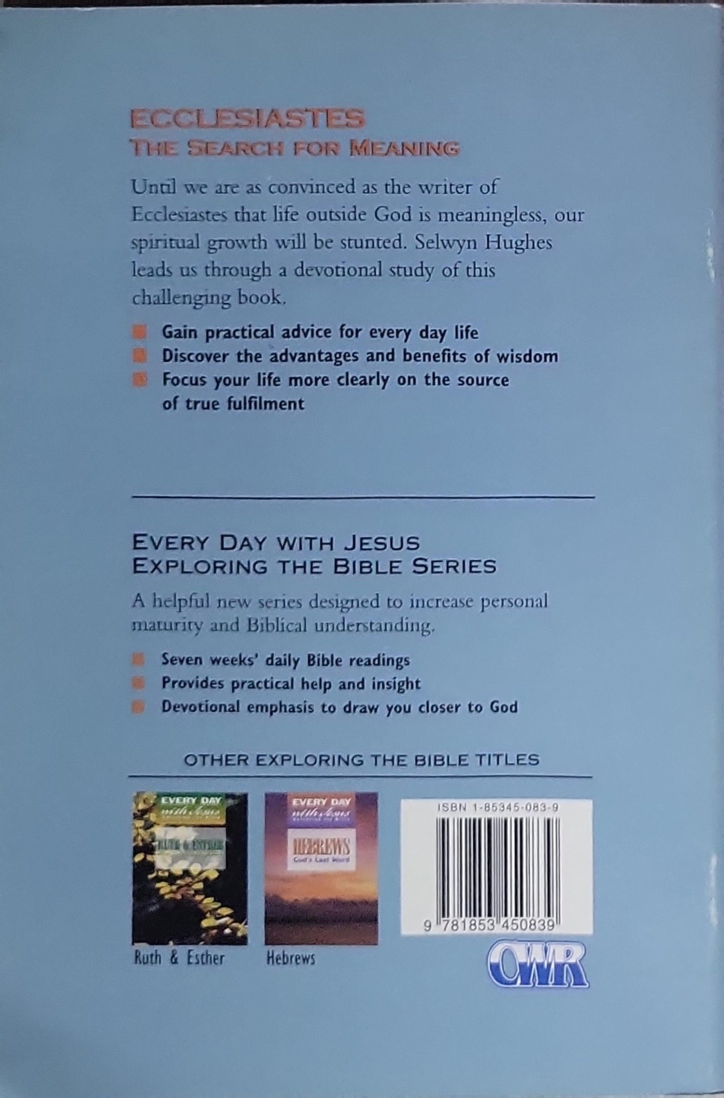 Ecclesiastes: The Search for Meaning: The Search for Meaning