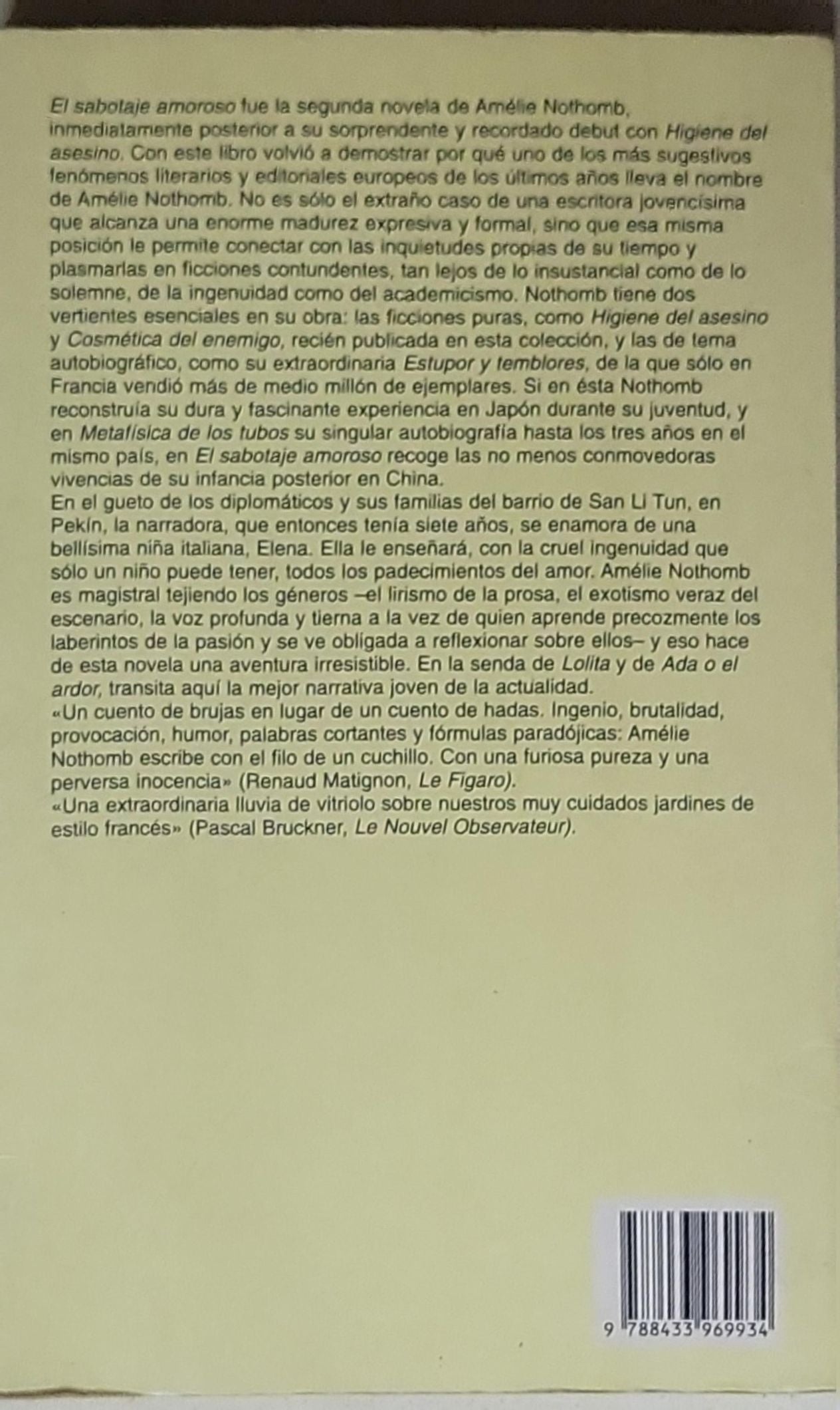 El sabotage amoroso