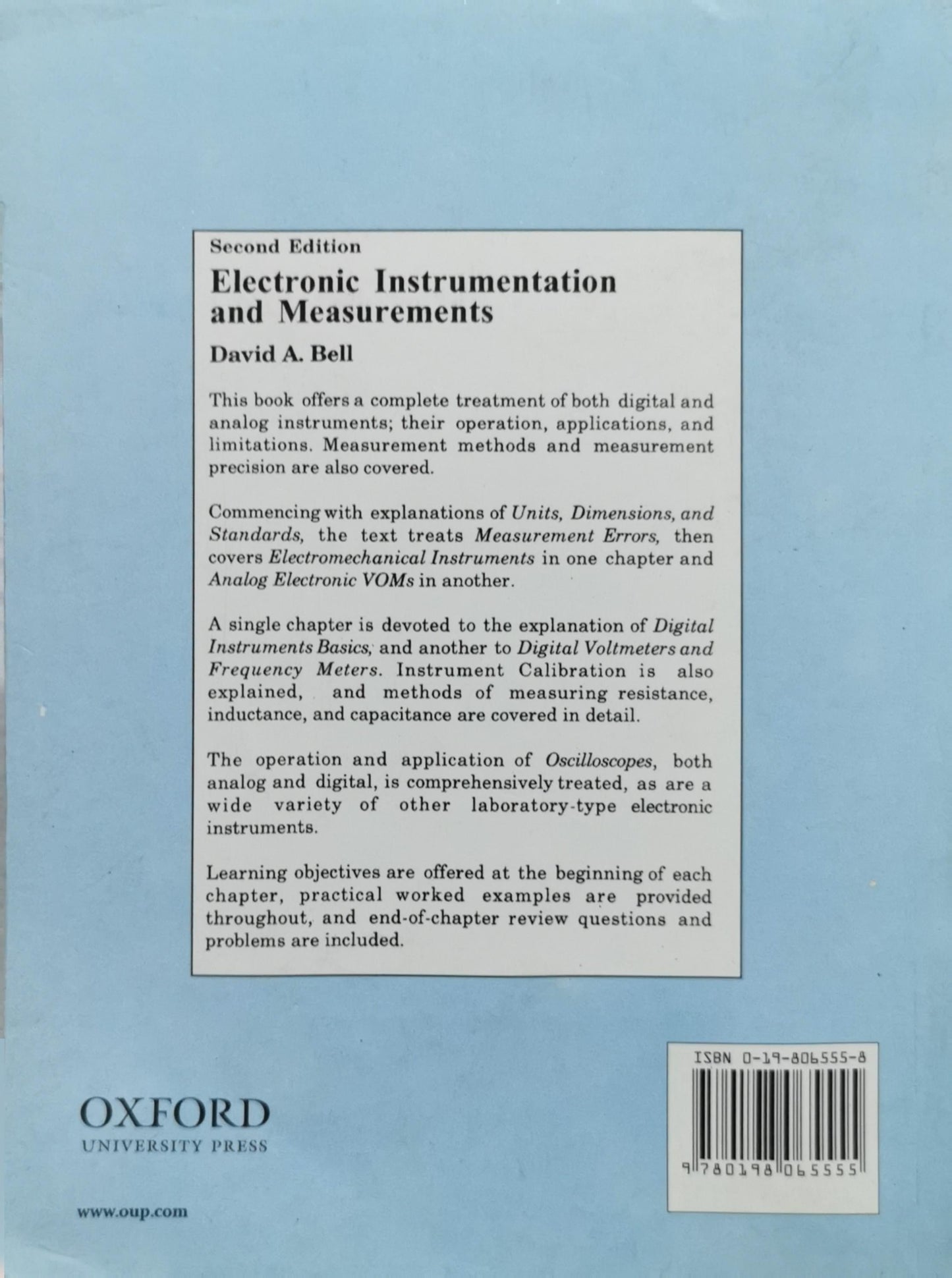 Electronic Instrumentation and Measurements: Second Edition (Indian Edition) By David A. Bell