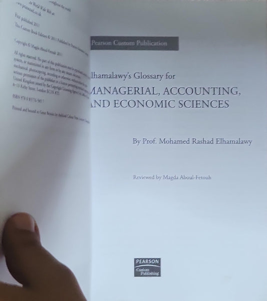 Elhamalawy's Glossary for Managerial, Accounting, and Economic Sciences
